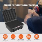 Uimoso Hard Pistol Cases With Pre-cut Pu Foam Lockable Pistol Case For 6 Pistol