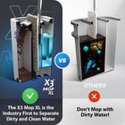 Toptier Products X3 Mop Xl Separates Dirty And Clean Water 3-chamber Design