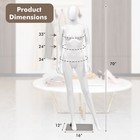 5 8 Ft Female Mannequin Egghead Plastic Full Body Dress Form Display W base New