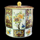 Vintage Daher England Round Tin With Lid Floral Biscuit Container Long Island Ny