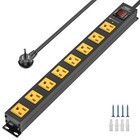 Crst 8-outlet Heavy Duty Power Strip Surge Protector  6 Ft Power Cord 14awg 15a