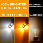 2x 1157 2357 White Amber Switchback Led Turn Signal Light Bulbs For Motorcycle