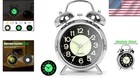 Vintage Twin Bell Super Loud Alarm Clock For Heavy Sleepers     Silent   Luminous