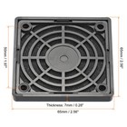 2pcs 60mm Cooling Fan Filter With Screw Abs Ventilator Grill Guard Black