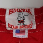 Vintage Birdwell Beach Beach Britches Red Made Usa Swim Board Shorts 31  70s 60s