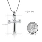 Cross Urn Necklace For Ashes Urn Keepsake Cremation Jewelry For Pet Human Ashes