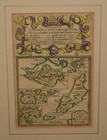Miniature Antique County Map Smaller Islands In British Ocean Owen Bowen 1720