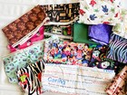 Vint  Fabric Remnants Lot Sewing  Quilting Or Crafting   1 4 Yards Or Less