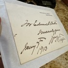 Authentic William H  Taft Signed As President On White House Card 1913