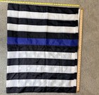 Thin Blue Line Us Flag 3x5 Ft Embroidered Stars Sewn Stripes Brass Grommets