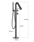 Freestanding Concealed Bathtub Faucet Shower Mixer Taps Floor Mount Two Handles