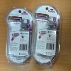 2 X New Schick 4 Blades Quattro For Women Total  2 Razors   8 Cartridges Pink 