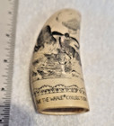 Vintage Replica Scrimshaw Whale   s Tooth 
