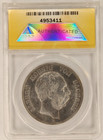 1876 E German States Silver Five Mark Coin Anacs Xf40 Details Saxony Germany 1b