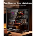 Pc Gaming Case Mid-tower Computer Case With 2 X 120 Mm Fans For Atx Motherboard