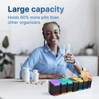Extra Large Weekly Pill Organizer 2 Times A Day Xl Pill Case Am Pm Rainbow Color
