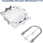 Antenna Mast Clamp Cross-over Bracket Kit With U Bolts For 1 -2  Od Poles  Heavy