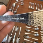 58-piece Hammered Stainless Steel Flatware Set     Towle Logan   Unbranded Mix Lot