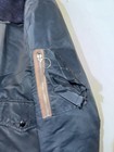 Vintage Blue Schott Nyc  Fur Collar Bomber Jacket Flight Medium Size B-15a