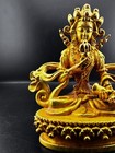 Rare Tibetan Gilt Bronze Green Tara - Mother Of All Buddhas Spiritual Statue