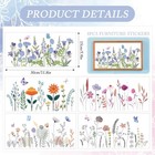 Flower Rub On Transfers 8 Sheets Vintage Wildflower Wood Decor
