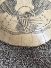 Late 20th Century Faux Albino Sea Turtle Shell Scrimshaw With American History