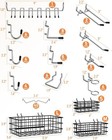 1 4    Extra Thick Pegboard Accessories Kit  100pcs Heavy Duty Metal Peg Board    