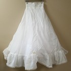 David s Bridal White Crinoline Organza Size 8 Petticoat Hoop Skirt Slip 