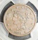 1839 Pcgs Vf-35 Bn Type Of 1840 Braided Hair Large Cent