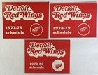 Vintage Lot Of 7 Detroit Red Wings Nhl Hockey Pocket Schedule 1977-78 1979-80
