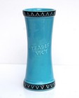 Vintage Trader Vic s Shield Logo 2002 Tiki Farm Blue Ceramic Mug