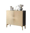 Kings Brand Furniture 2-door Storage Cabinet - Sideboard Buffet  Gold black