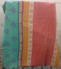 Reversible Kantha Lot Twin Quilt Indian Vintage Handmade Blanket Throw Patchwork