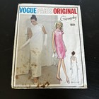 Vintage 60s Vogue 1921 Mod Givenchy Bias Bow Collar Dress Sewing Pattern 10 Cut