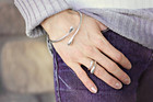 Jewelry Set Drop Fine Plated Silver Jewelry 4 Pc Necklace Bangle Earrings Ring