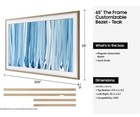 Samsung 65   Customizable Bezel For The Frame   Frame Pro 2021 -2026 Modern Teak