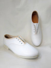 Vintage Uniform Dance Shoes Womens Size 8 White Lace Up Soft Soles Made In Usa