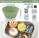 Reusable Silicone Cupcake Baking Cups 12 Pack  2 75 Inch Cups   Non-stick Muffin