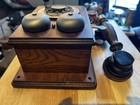 Vintage Western Electric Wood Wall Mount Rotary Dial Telephone 80s   works  