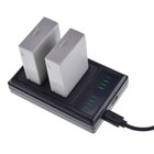 2x Lp-e8 Battery  charger For Canon Eos Kiss X6i   Rebel T4i   650d Dslr Camera