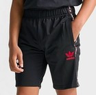 Nwt Boys Adidas Originals Trefoil Lifestyle Shorts Black red Ix1852 Size Small