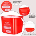 8 Quart Red green blue Detergent And Sanitizing Cleaning Bucket With 3pcs Cloth