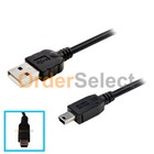 5 Pin Mini Usb Cable Data Sync Charging Cord Blk For Camera  Nuvi  Gps  Ps3  Mp3
