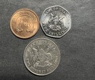 Uganda Lot Of 3 Different Coins Collection 5 Cents 200 Shillings Animal World  