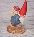 Vintage 1980 Unieboek B v  Gnome Figurine Carrying Basket Of Apples Rare