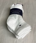 New Tommy Hilfiger Socks Women   s 6 Pair White Cushion Quarter Cut Activewear
