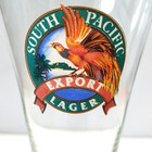 South Pacific Export Lager Beer Gold Rim Glass 6 3 4  Tall  3 Liter
