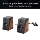Wooden Wired Laptop Speakers Usb Powered Deep Bass Clear Sound Desktop