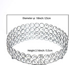 Feyarl Crystal Perfume Tray Cosmetic Makeup Vanity Tray Jewelry Trinket Organize