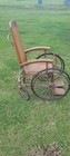   antique Gendron Wheel Co  60019b Wood   Wicker Triwheel Chair - Wwi Wwii